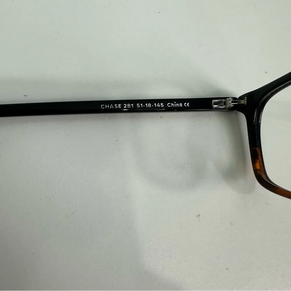 Warby Parker Chase 281 Eyeglasses Black Tortoise Rectangular Frames 51-18-145